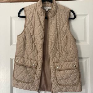 Croft & Barrow preppy herringbone vest Small